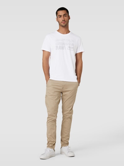 G-Star Raw T-Shirt mit Label-Print Weiss 1