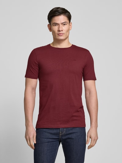 Scotch & Soda T-Shirt mit Label-Stitching Bordeaux 4