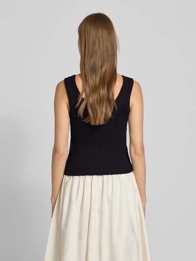 Guess Tanktop in riblook met labeldetail Zwart - 5