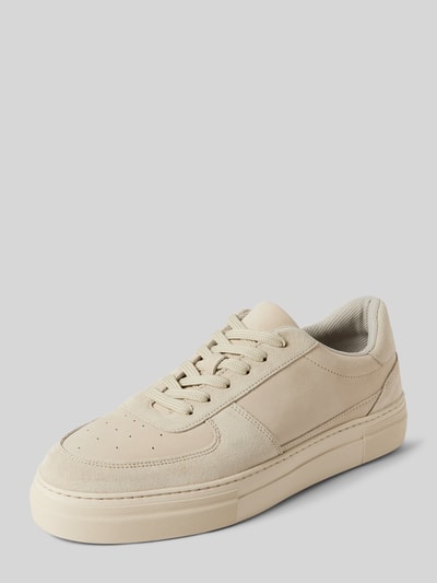 SELECTED HOMME Sneakers van leer met vetersluiting, model 'HARALD' Beige - 1