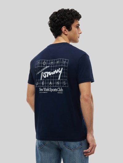 Tommy Jeans regular fit T-shirt van puur katoen met rugprint Marineblauw - 5