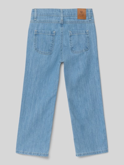 Produktfoto, Jeans mit Eingrifftaschen von Steiff, jasnoniebieska bawełna, prosty krój, kieszenie, szerokość w rozmiarze 116: 31 cm, długość nogawki od wewnątrz 50 cm