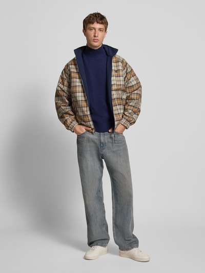 Jack & Jones Strickpullover mit gerippten Abschlüssen Modell 'NORREBRO' Dunkelblau 1