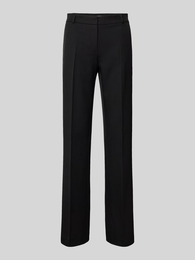 Jake*s Collection Regular fit stoffen broek met persplooien Zwart - 1