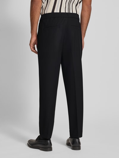 Casual Friday Tapered fit stoffen broek met bandplooien, model 'Haakan' Antraciet - 5