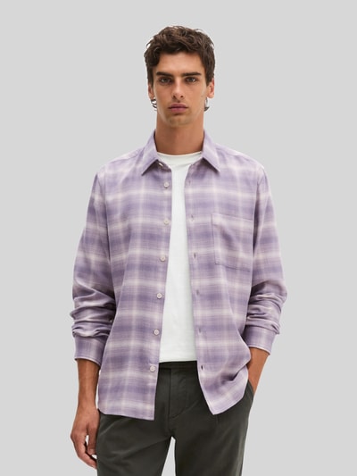 Marc O'Polo Regular Fit Freizeithemd mit Brusttasche Purple 4