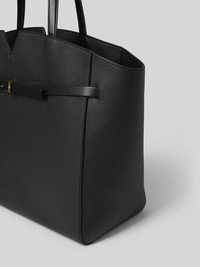 Produktfoto, torba shopper z modelu 'BOSS REVERS SM TOTE' od BOSS, efekt: jednolity kolor, zamek błyskawiczny, główna przegroda, przegródka wewnętrzna, przegródka zapinana na zamek błyskawiczny, ozdobna sprzączka, uchwyty, materiał: naturalna skóra bydlęca
