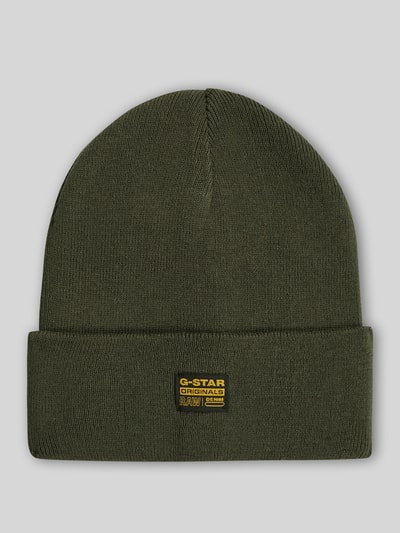 G-Star RAW Mütze mit Label-Patch Modell 'Effo Long' Anthrazit 1