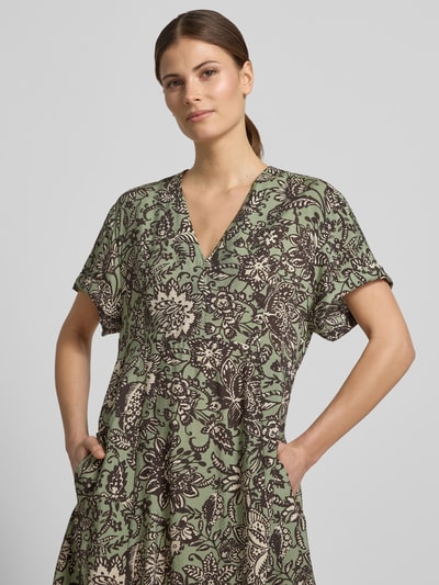 Marc O'Polo Ausgestellt Freizeitkleid aus Viskose-Mix Hellgruen 3