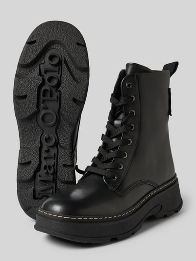 Marc O'Polo Schnürstiefel aus echtem Rindsleder Modell 'ELISA' Black 4