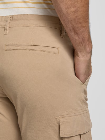 s.Oliver BLACK LABEL Relaxed Fit Cargo-Bermudas aus Baumwoll-Elasthan-Mix Beige 3