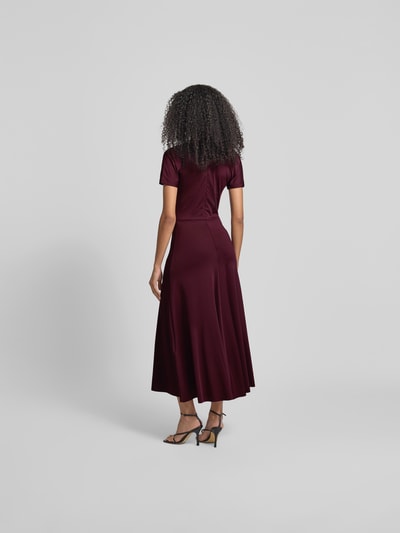 Victoria Beckham Midikleid mit Raffung Bordeaux 5