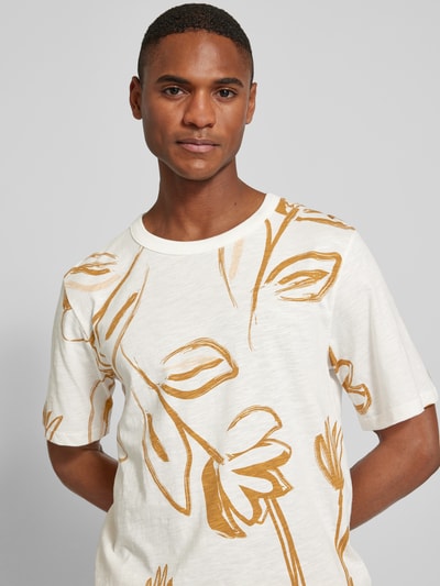 Jack & Jones Premium T-shirt z okrągłym dekoltem model ‘BLAPALMA’ Koniakowy 3