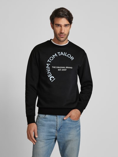 Tom Tailor Denim Sweatshirt mit Logo-Print Black 4