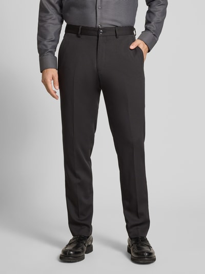 s.Oliver BLACK LABEL Slim fit pantalon met persplooien Zwart - 4