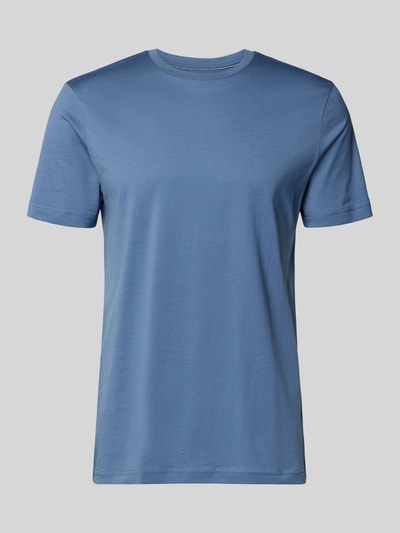 Produktfoto, T-Shirt mit Rundhalsausschnitt von Christian Berg Men, niebieski, czysta bawełna, krój regular fit, długość tyłu 70 cm w rozmiarze M