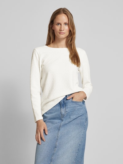 s.Oliver RED LABEL Sweatshirt mit Strukturmuster Offwhite 4