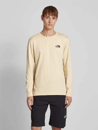 The North Face Longsleeve mit Label-Print Beige 4