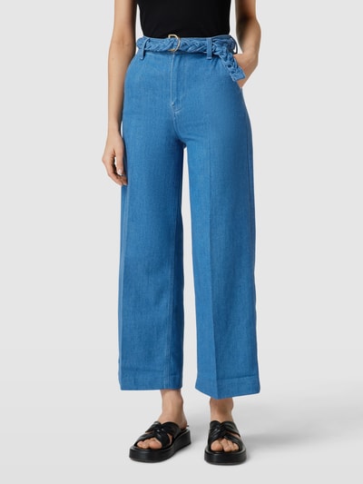 Tommy Hilfiger High waist wide leg jeans met riem, model 'EMMY' Jeansblauw - 4