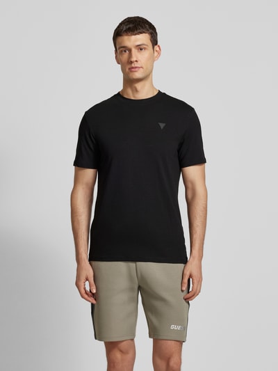 Guess Activewear T-shirt met ronde hals, model 'HEDLEY' Zwart - 4