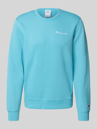CHAMPION Sweatshirt met labelstitching Oceaanblauw - 2