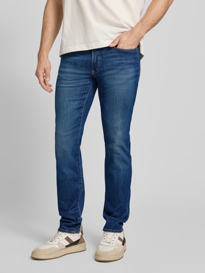 Brax Skinny Fit Jeans mit Lyocell-Anteil Modell 'Chris' Dunkelblau Melange 4