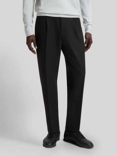 BOSS Green Taps toelopende plooibroek met half-elastische tailleband model 'CONVERT-PLEAT' Zwart - 4