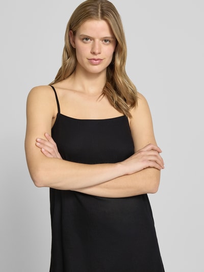 PIECES Ausgestelltes Minikleid aus Viskose-Leinen-Mix Modell 'PIA' Black 3