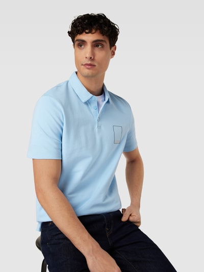 ARMANI EXCHANGE Regular Fit Poloshirt mit Label-Detail Sky 3