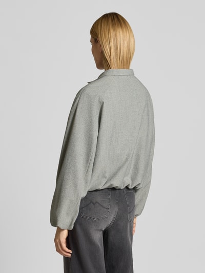 BOSS Boxy fit korte blazer met wol model 'JAVATA' Lichtgrijs gemêleerd - 5