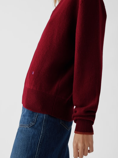 Victoria Beckham Pullover mit V-Ausschnitt Bordeaux Rot 6