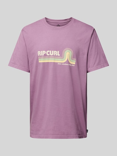 Rip Curl T-shirt z nadrukiem z logo model ‘MUMMA’ Jasnofioletowy 2