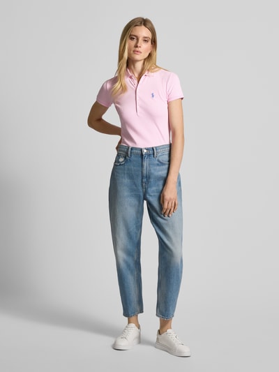 Polo Ralph Lauren Poloshirt met labelstitching, model 'JULIE' Roze - 1