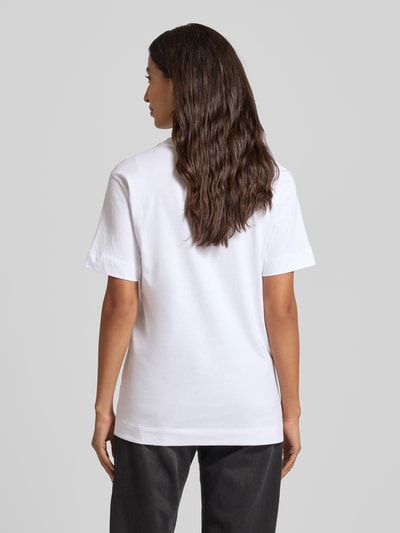 ARMANI EXCHANGE T-shirt met labelstitching en ronde hals Wit - 5