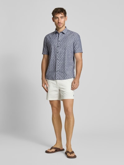 Jake*s Casual Fit Business-Hemd mit 1/2-Arm Marine 1