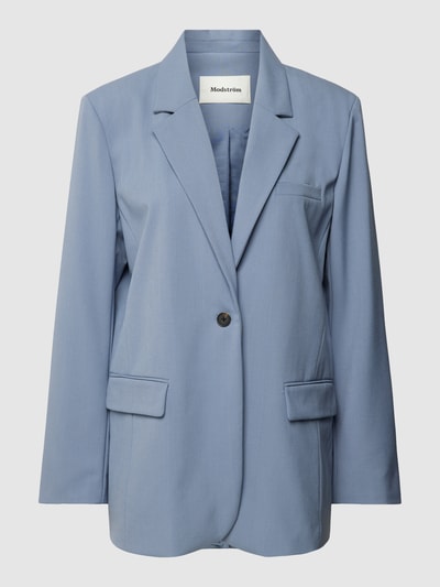 Modström Blazer met borstzak, model 'Anker' Rookblauw - 2