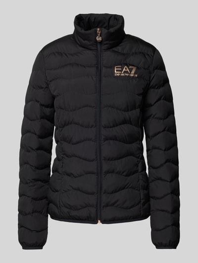 EA7 Emporio Armani Gewatteerd jack met labelprint Zwart - 2