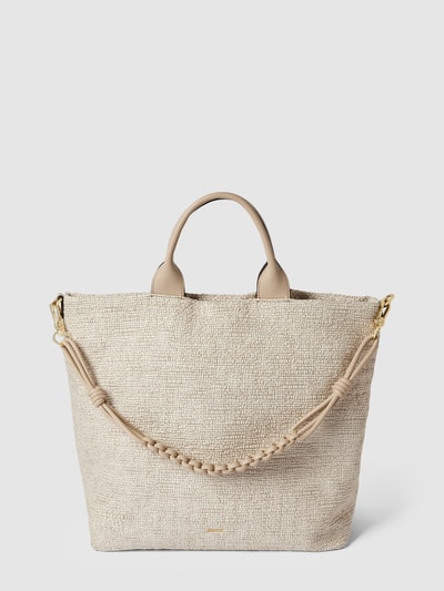 Abro Strandtasche mit Label-Applikation Modell 'POPPY' Ecru 2