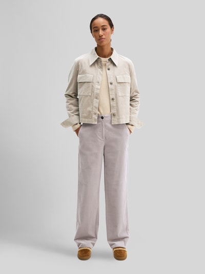 Marc O'Polo Straight Fit Cordhose aus Baumwoll-Mix Modell 'LANDE WIDE' Stein 1