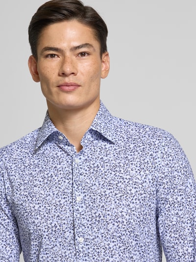 BOSS Slim Fit Hemd aus Baumwoll-Mix Bleu 3