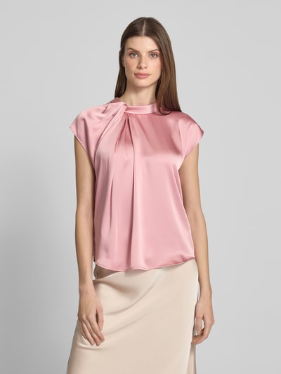 Neo Noir Blusenshirt aus Satin mit Knotendetail Modell 'Fleur Drapy' Rose 4
