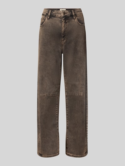 Produktfoto, Barrel Jeans aus Baumwoll-Lyocell-Mix Modell 'DAKOTA' von MAC in dunklem Braun, weite Passform, Damen Barrel Jeans von MAC