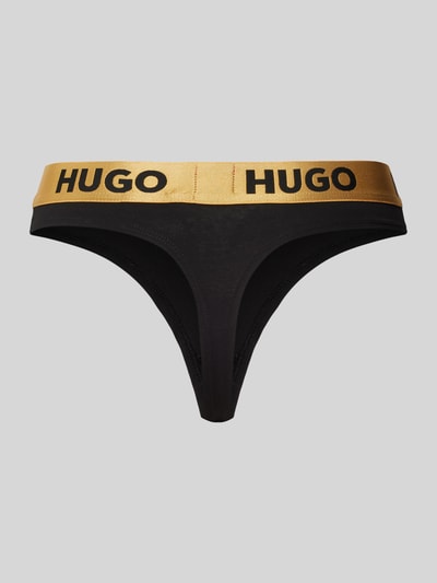 HUGO String met elastische band met logo Goud gemêleerd - 3