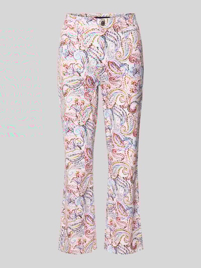 Gardeur Spodnie o rozkloszowanym i skróconym kroju Mocnoróżowy 2