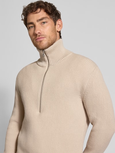 Drykorn Gebreide pullover met schipperskraag, model 'MANUELO' Beige - 3