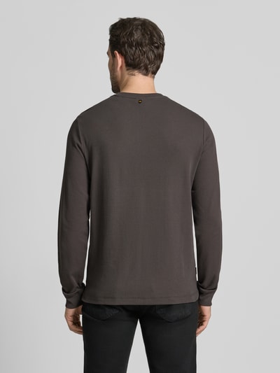 PME Legend Shirt met lange mouwen en labeldetail Grafiet - 5