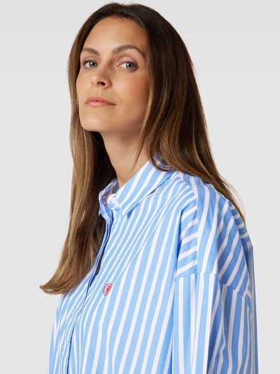 Tommy Hilfiger Blouse met logostitching Blauw - 3