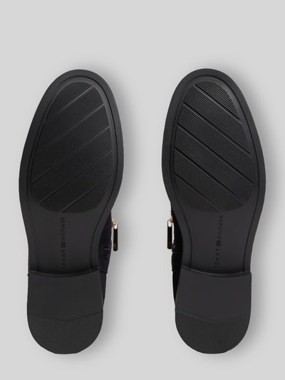 Tommy Hilfiger Kozaki z naturalnej skóry z wyhaftowanym logo Ciemnoniebieski 3