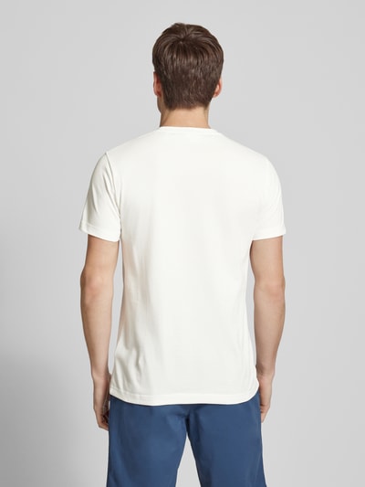 Gant Slim Fit T-Shirt mit Label-Stitching Offwhite 5