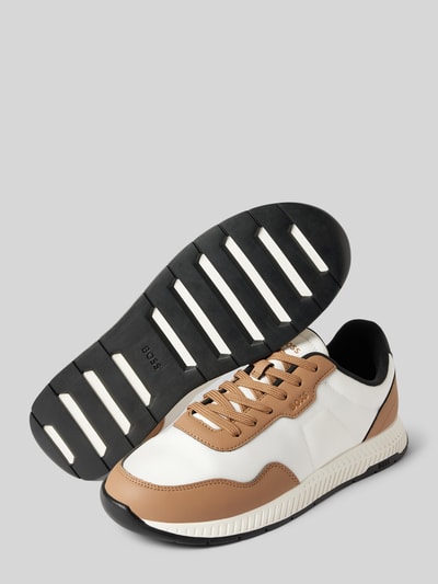 BOSS Sneaker mit Label-Print Modell 'Titanium' Beige 4